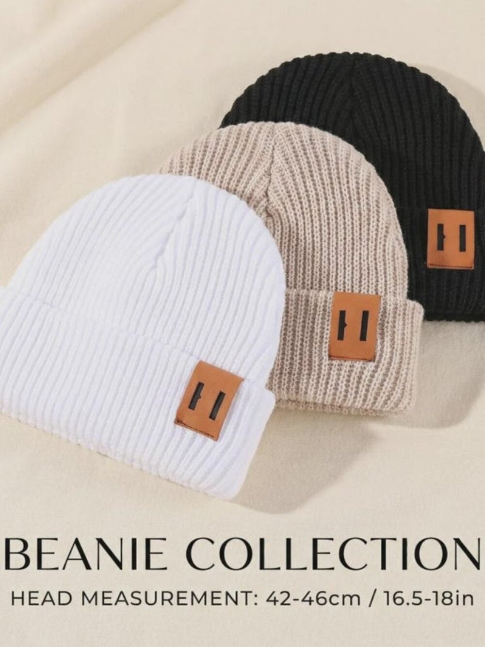 3-Pack Baby Beanies - Soft Cozy Knit Hats for Infants